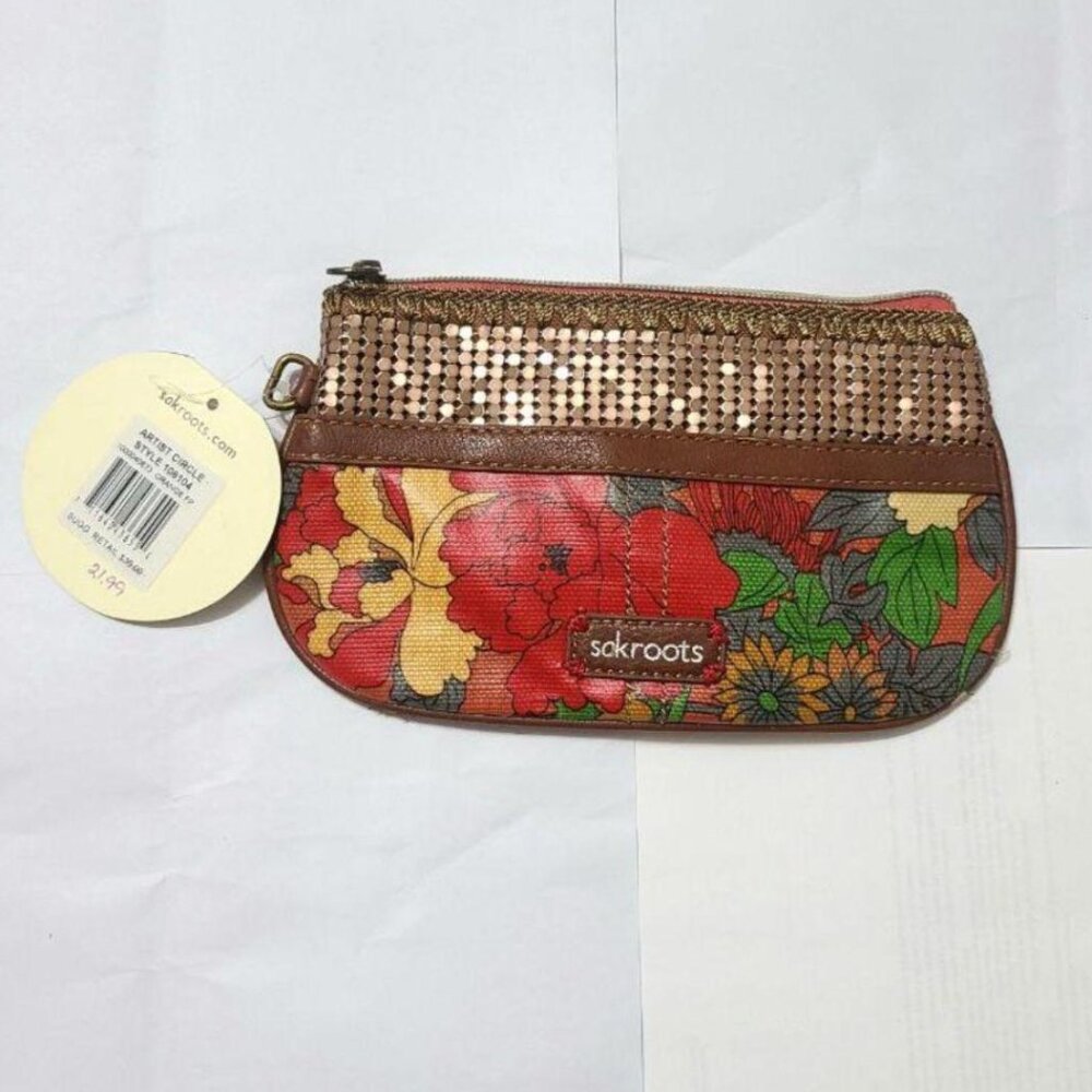 Sakroots Floral Zippered Pouch